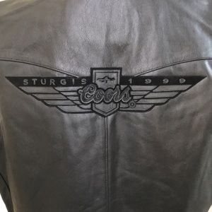 Rare 1999 Coors Sturgis Leather Vest ✨NWOT✨